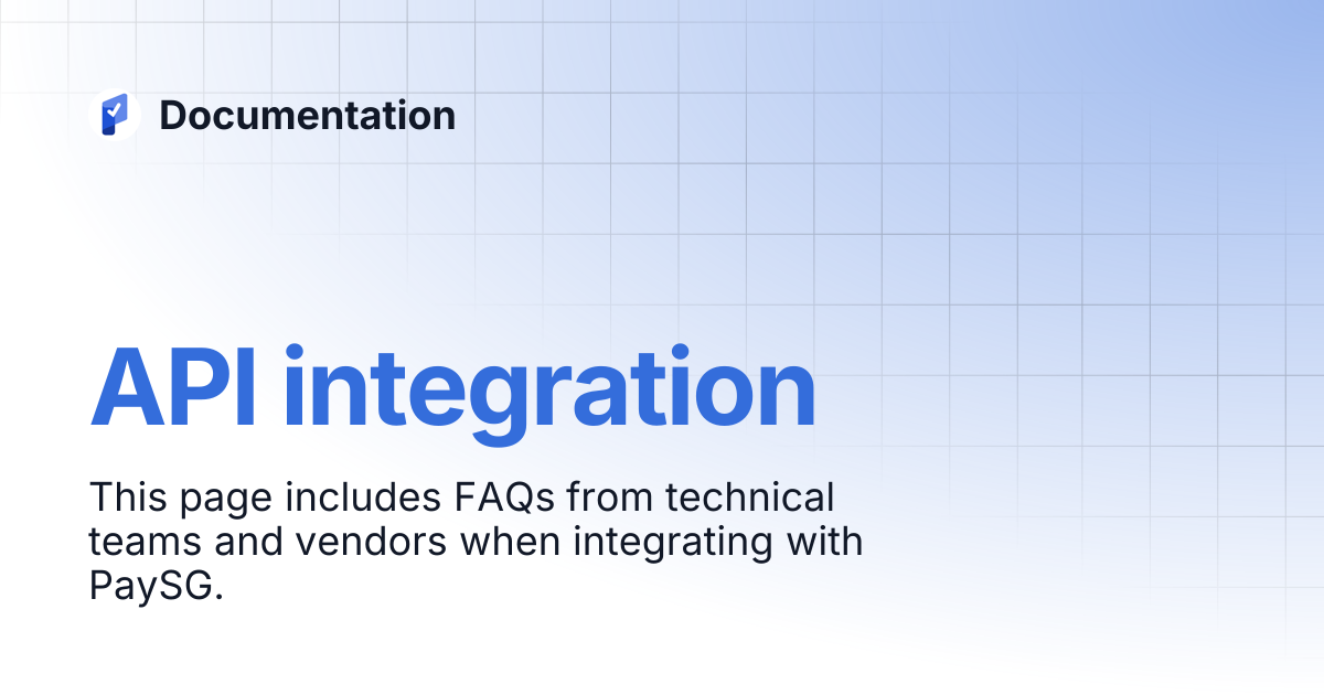 API integration | Documentation